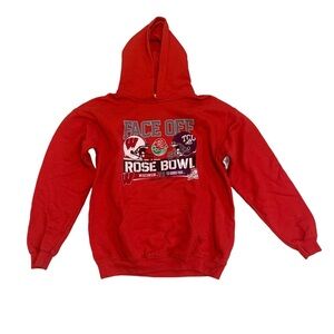 💙 Vintage 2011 Rose Bowl Hoodie- Badgers vs Frogs - Red- Youth XL (18/20)